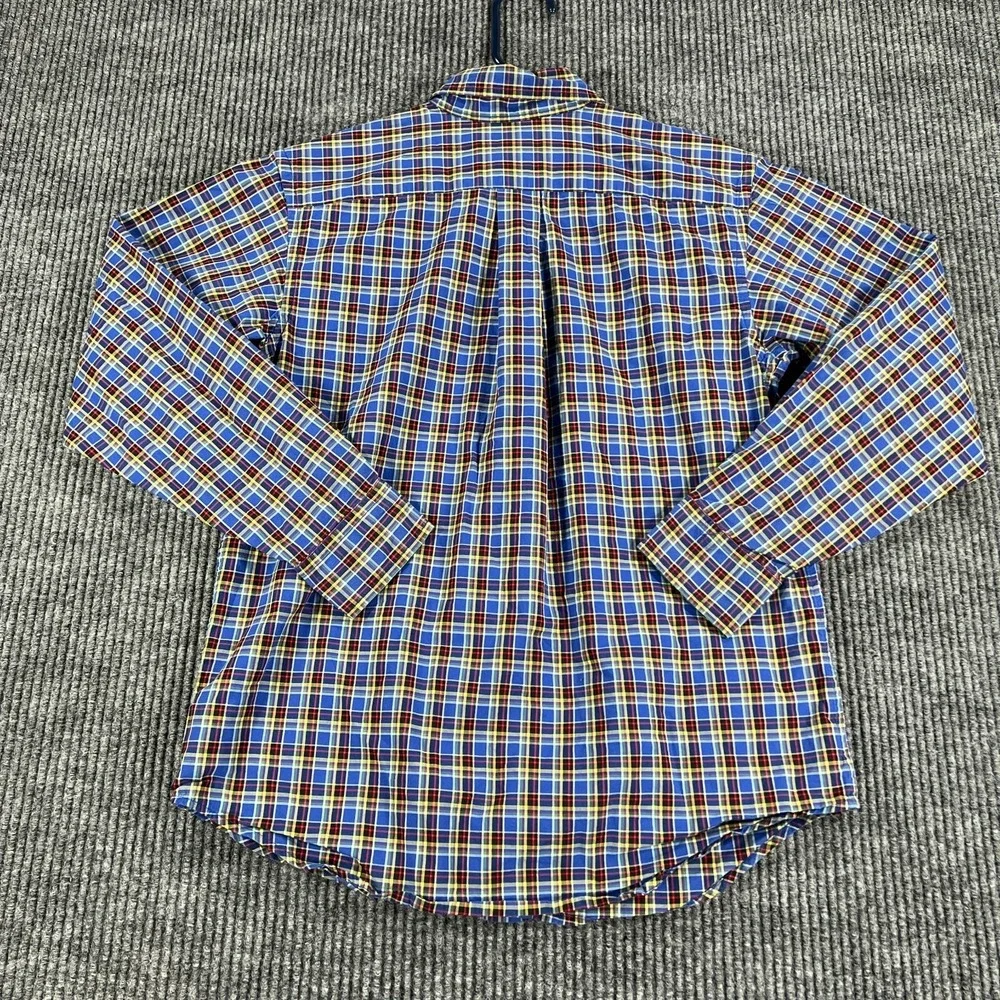 Ralph Lauren Shirt Youth Boys‎ Large Blue Plaid Long Sleeve Button Down Casual